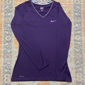 Nike Pro Dri Fit Compression Top Medium Purple